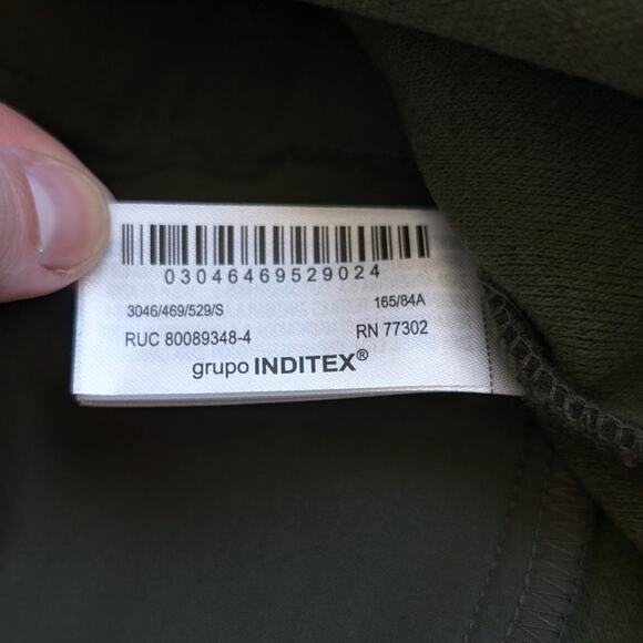 Zara Green Oversized Velvet Double-Breasted Vest Sleeveless Jacket, size S - Picture 10 of 10